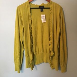 Lane Bryant green cardigan.